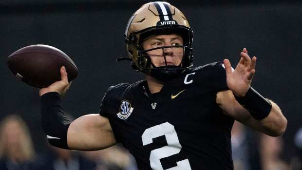 Vanderbilt quarterback Diego Pavia