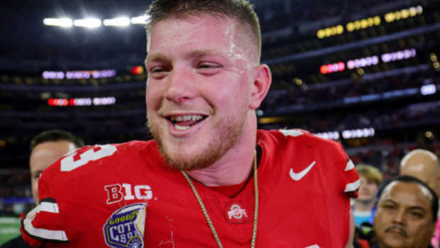 Ohio State Star Jack Sawyer Appears to Break Camera in Footage Shared by College Football Playoff