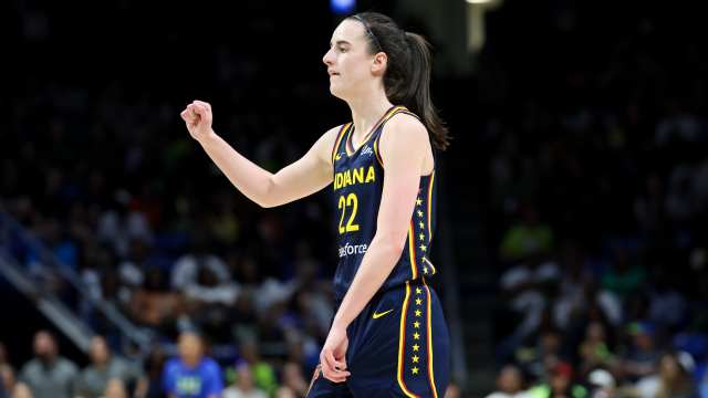 May 3, 2024; Dallas, Texas, USA; Indiana Fever guard Caitlin Clark (22) in action during the game against the Dallas Wings at College Park Center.