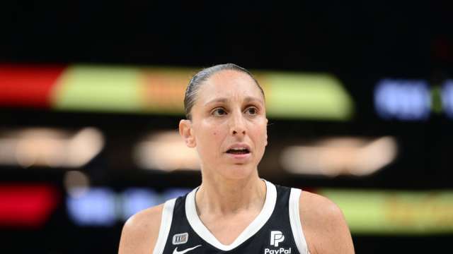 Phoenix Mercury guard Diana Taurasi (3) looks on against the Chicago Sky during the second half of game two of the 2021 WNBA Finals at Footprint Center. 