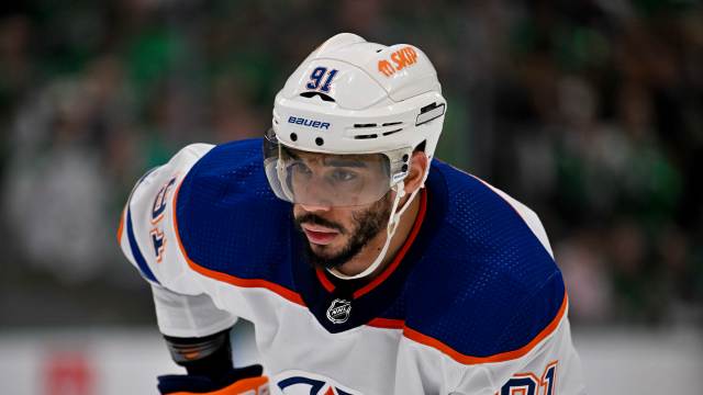 Edmonton Oilers left wing Evander Kane (91) in action.