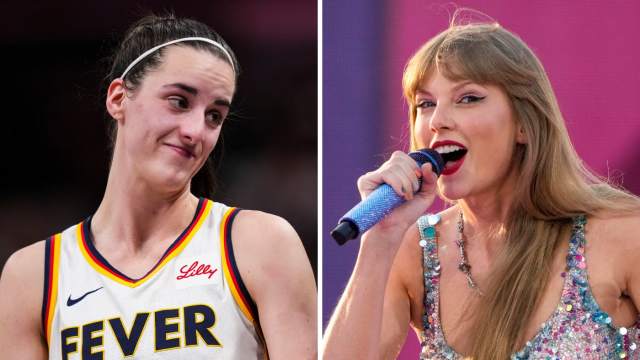 Indiana Fever guard Caitlin Clark and pop star Taylor Swift.