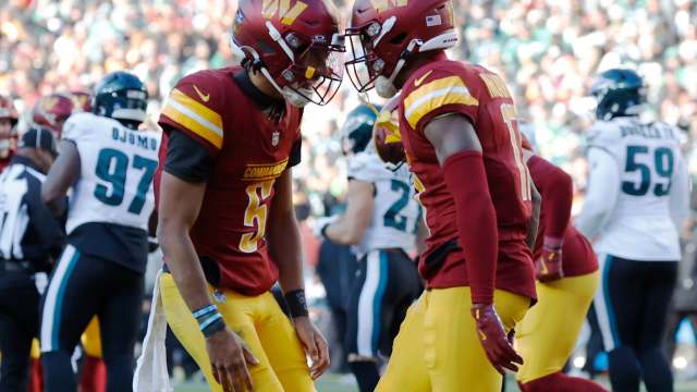 Washington Commanders quarterback Jayden Daniels