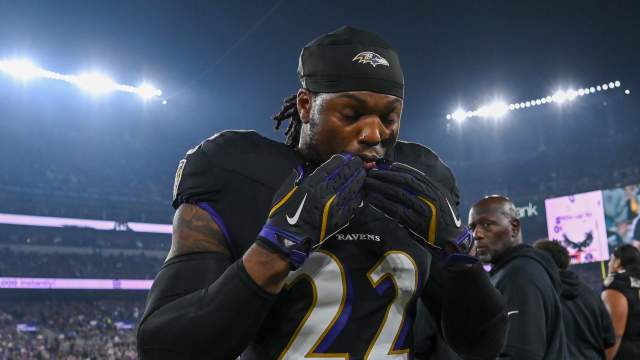 Baltimore Ravens running back Derrick Henry (22).
