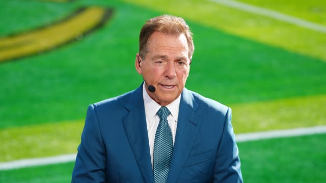 Former Alabama Crimson Tide head coach and now ESPN analyst Nick Saban.