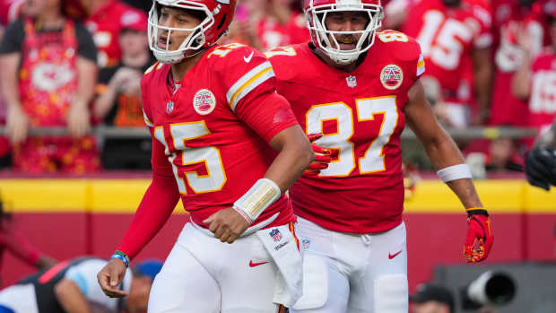Patrick Mahomes and Travis Kelce.