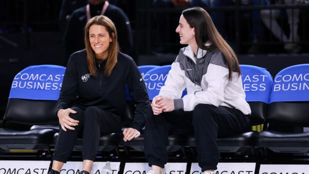 Indiana Fever guard Caitlin Clark and head coach Stephanie White.