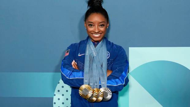 Simone Biles during the Paris 2024 Olympic Summer Games.