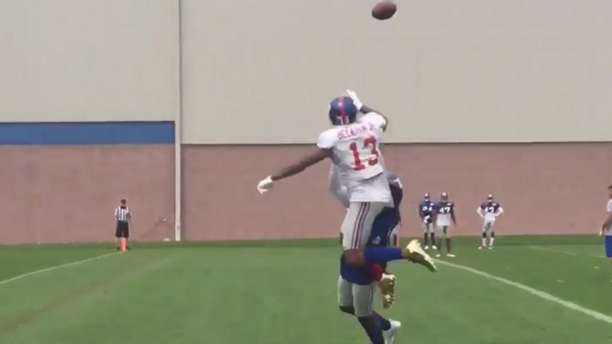 Odell Beckham Jr. Takes Batting Practice in Anaheim