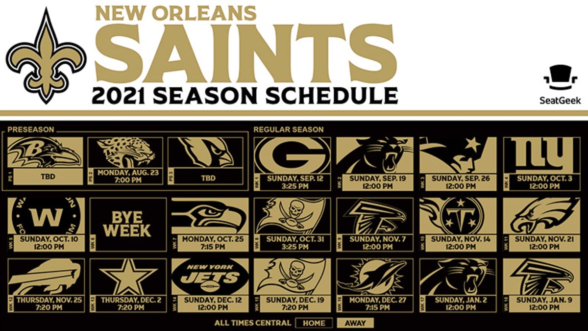 Saint Schedule 2022 New Orleans Saints Schedule 2021 - Athlonsports.com | Expert Predictions,  Picks, And Previews