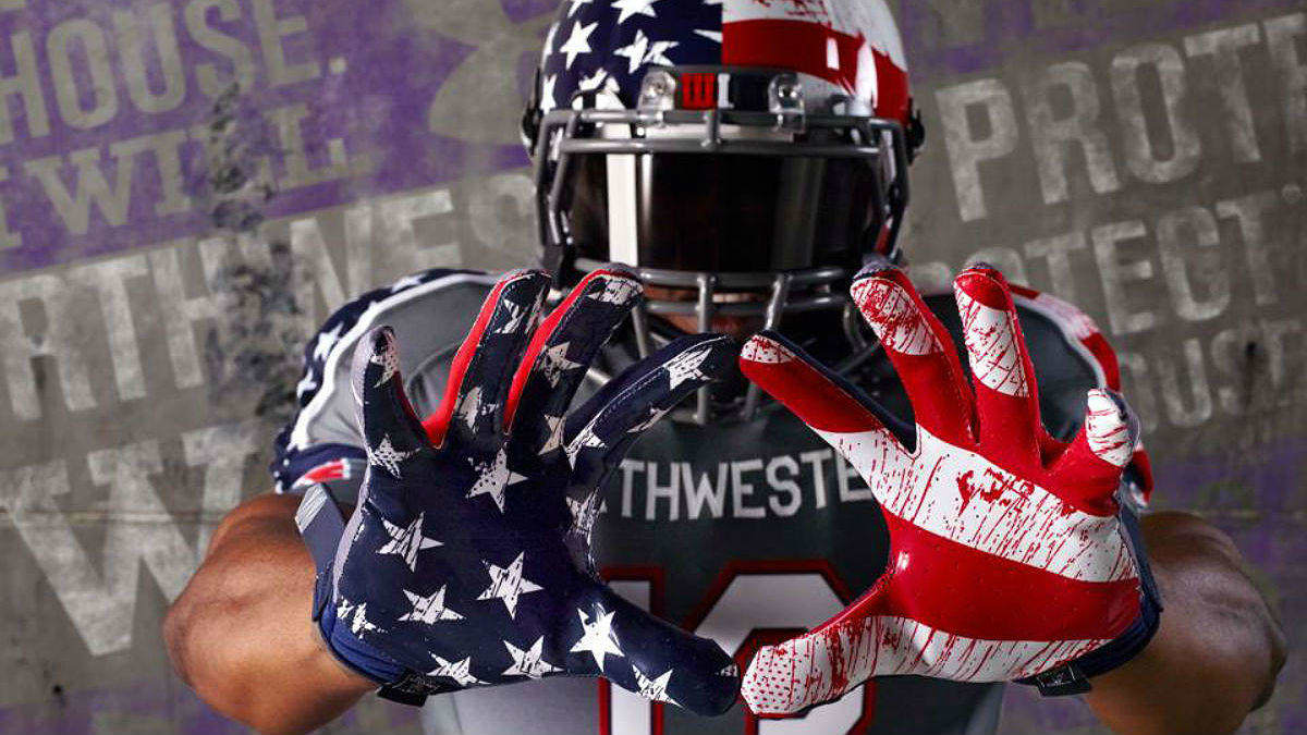 Patriotic Football Helmet in 2023