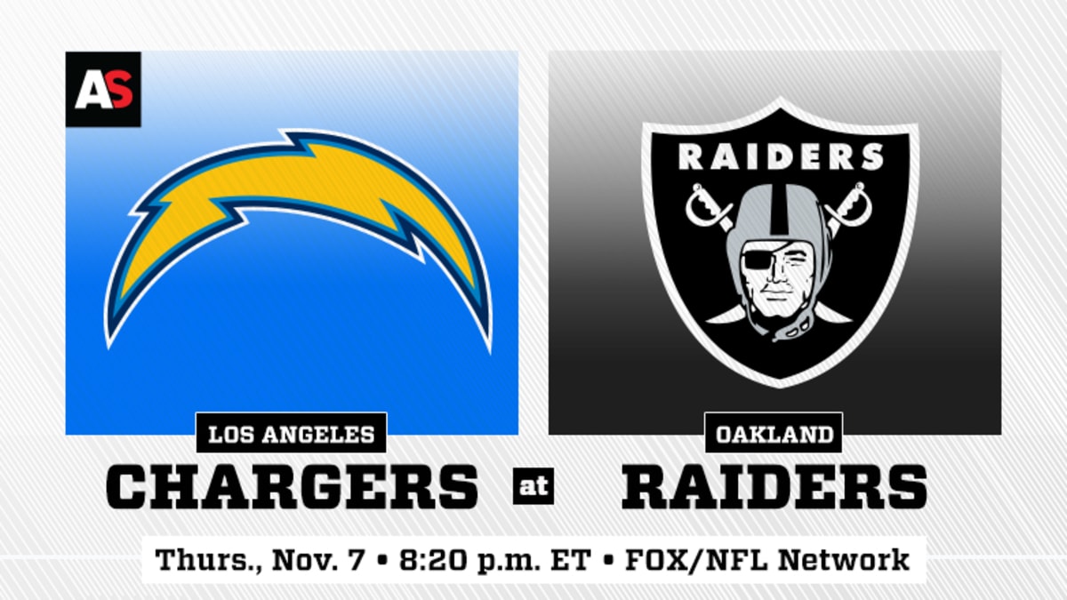 Los Angeles Chargers at Oakland Raiders Matchup Preview 11/7/19: Analysis,  Depth Charts, Daily Fantasy