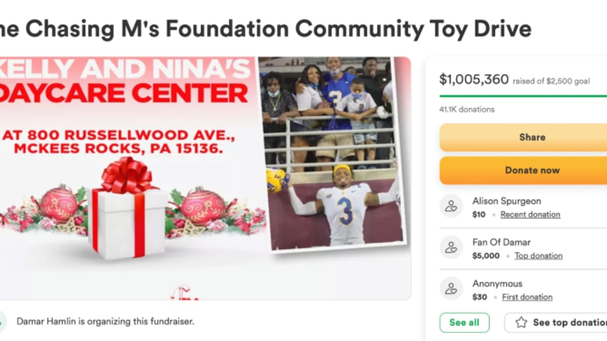 Damar Hamlin's Toy Drive Fundraiser Hits $1 Million Mark