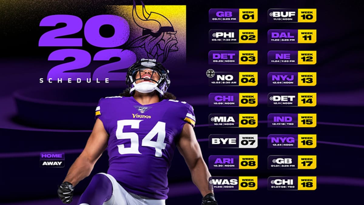 Minnesota Vikings official 2023 schedule: Dates, game times, TV