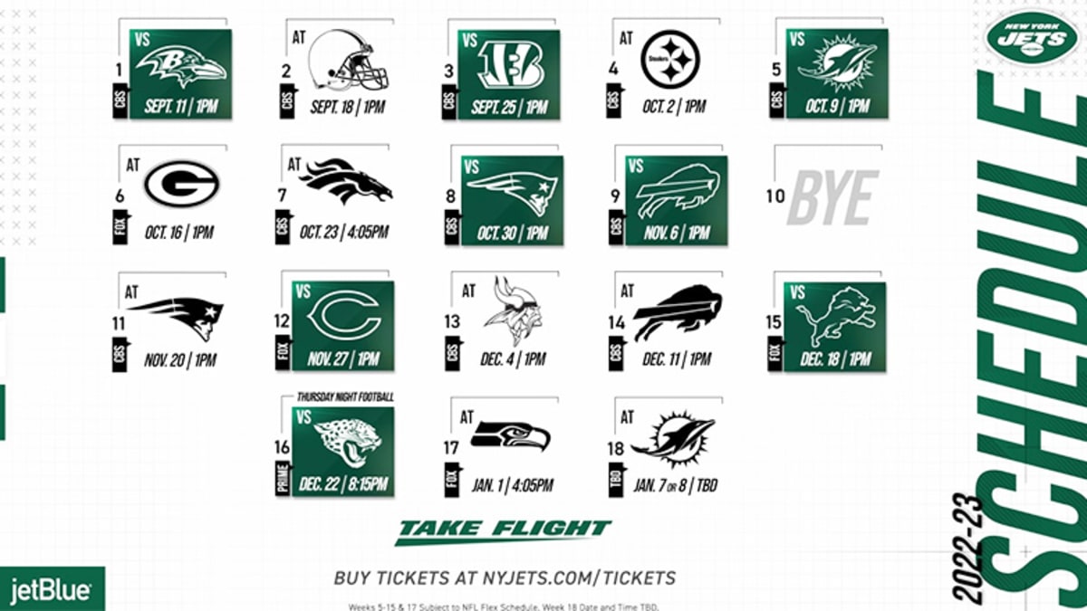 NY Jets Schedule  Jets Games and Scores in 2023
