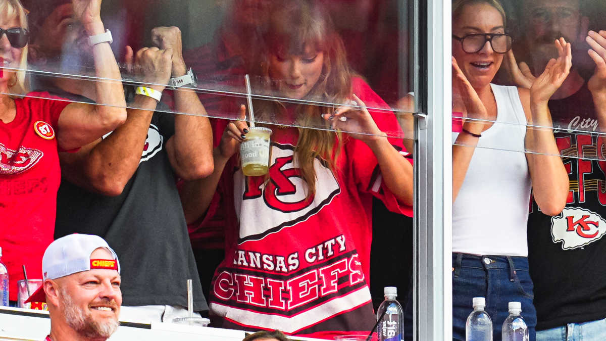 Taylor Swift's 'Hot' Reaction During Travis Kelce Intro Ignites Spicy Comments - Athlon Sports