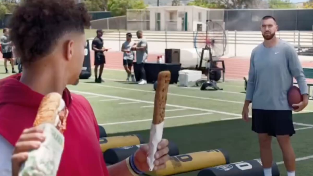 Patrick Mahomes Takes Hilarious Shot at Travis Kelce in New Subway Commercial - AthlonSports.com | Expert Predictions, Picks, and Previews