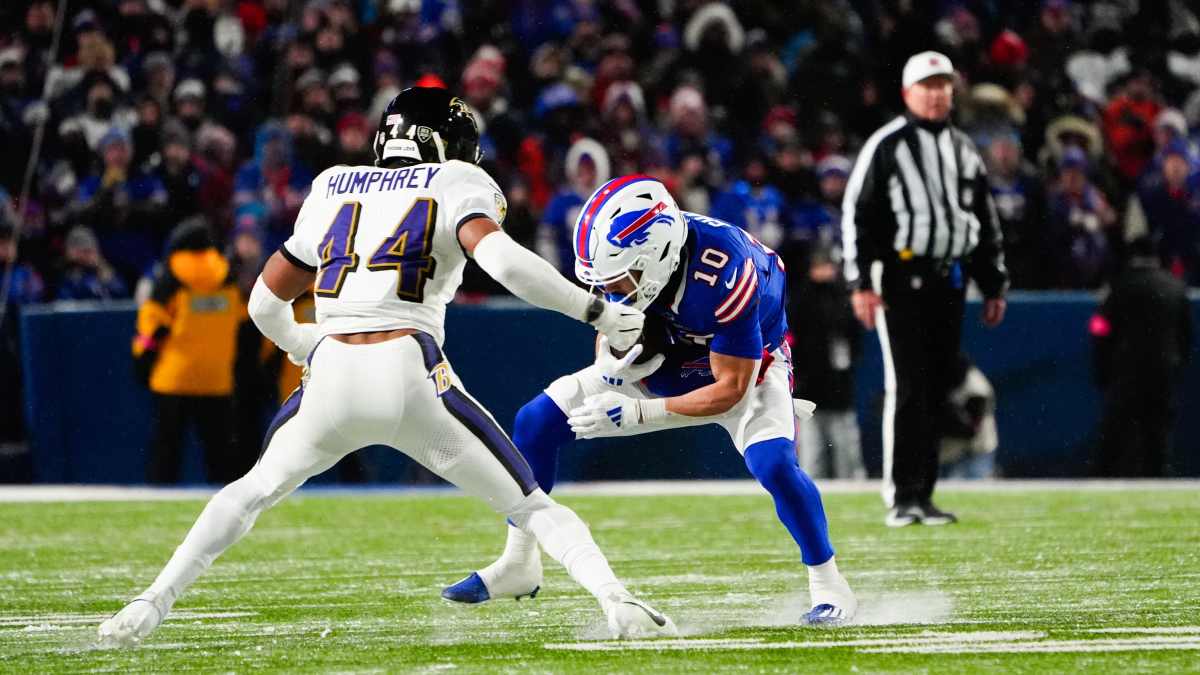 Ravens' Marlon Humphrey Speaks Out After NFL Decision, Fines Him $45,020 for Hit on Bills' Josh Allen.