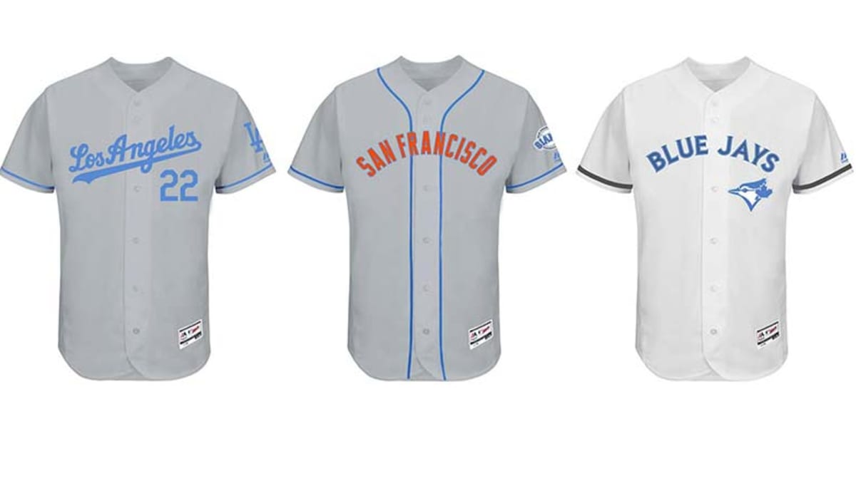 Light blue mlb shop jersey father's day