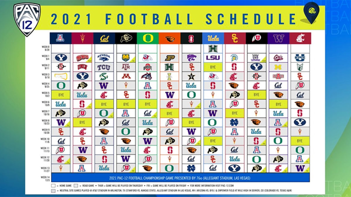 Pac 12 deals schedule