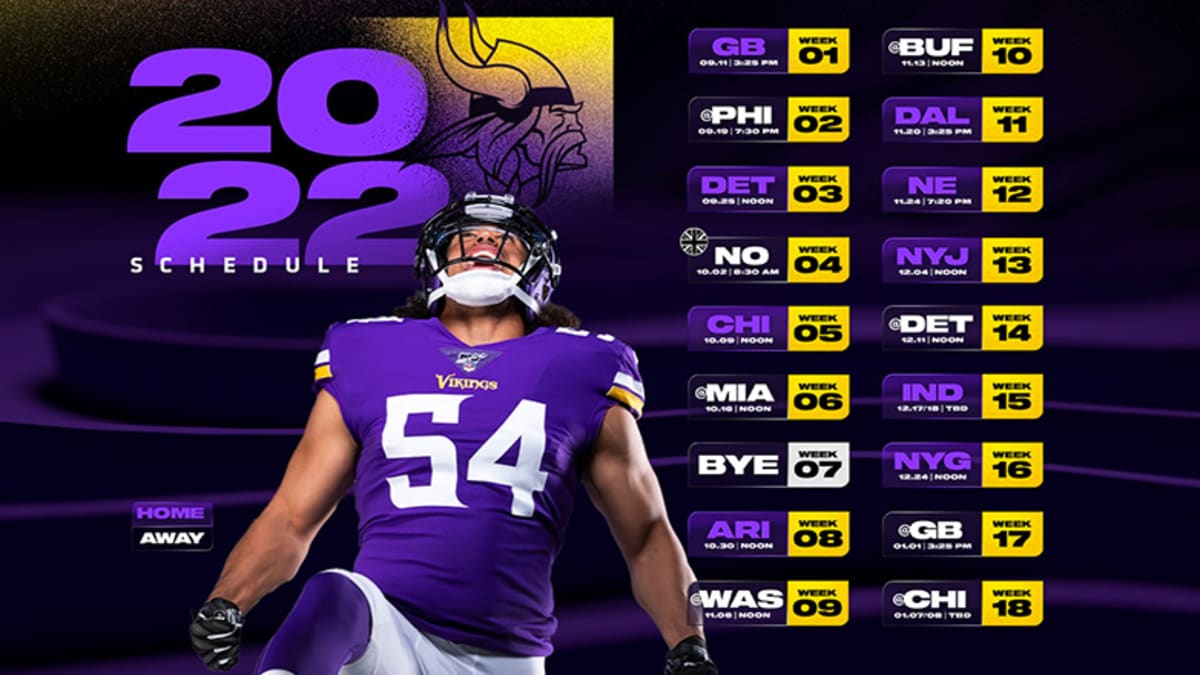 Nfl vikings schedule new arrivals