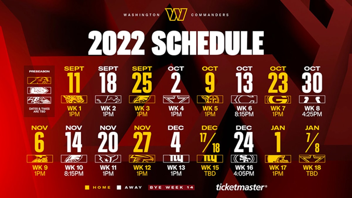 Washington redskins cheap 2020 schedule