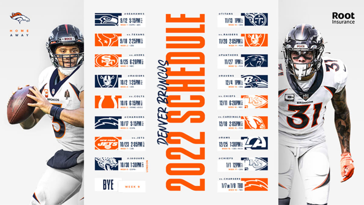 Denver shop bronco schedule