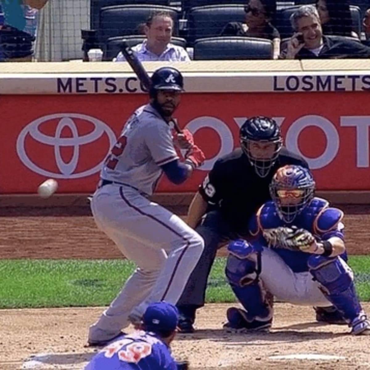 VIDEO: Braves' Jason Heyward gets hit in face by 90-mph Jon Niese fastball  – New York Daily News