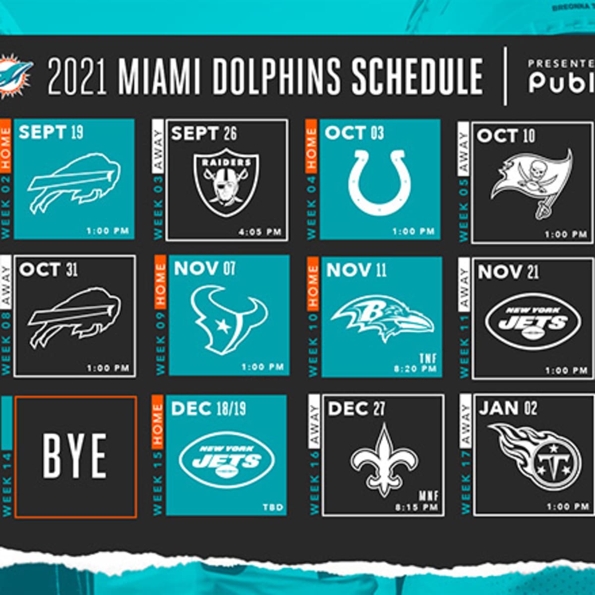 Miami Dolphins 2022 Football Schedule Miami Dolphins Schedule 2021 - Athlonsports.com | Expert Predictions,  Picks, And Previews