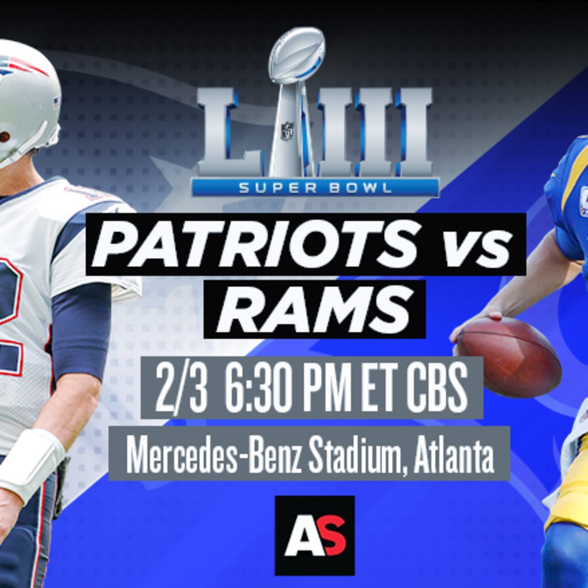 CBS Sports on X: Patriots vs. Rams Super Bowl LIII is set.   / X