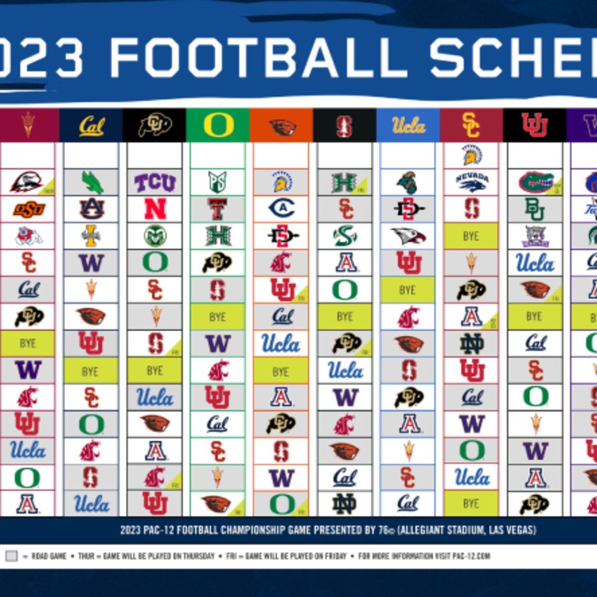 Pac12 Football What to Know About the 2023 Schedule