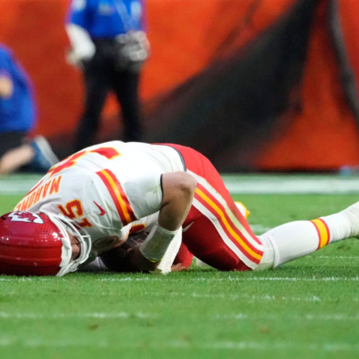 Quarterback Chad Henne of the Kansas City Chiefs warms up prior to