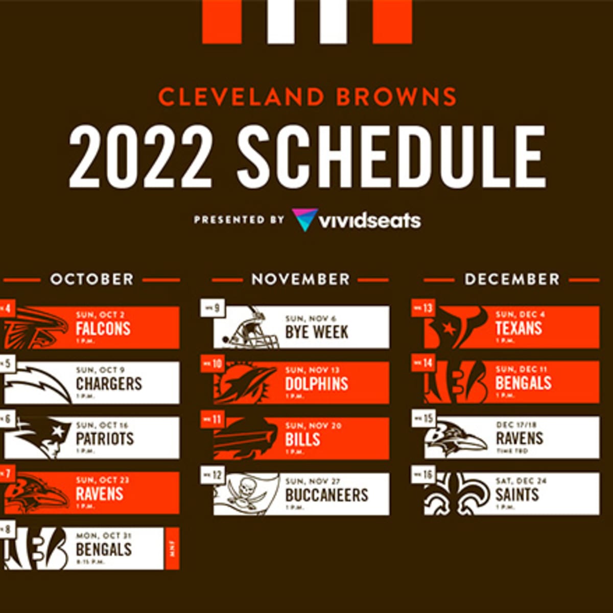 cleveland browns game schedule 2022