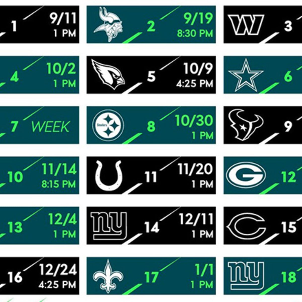 eagles game day schedule