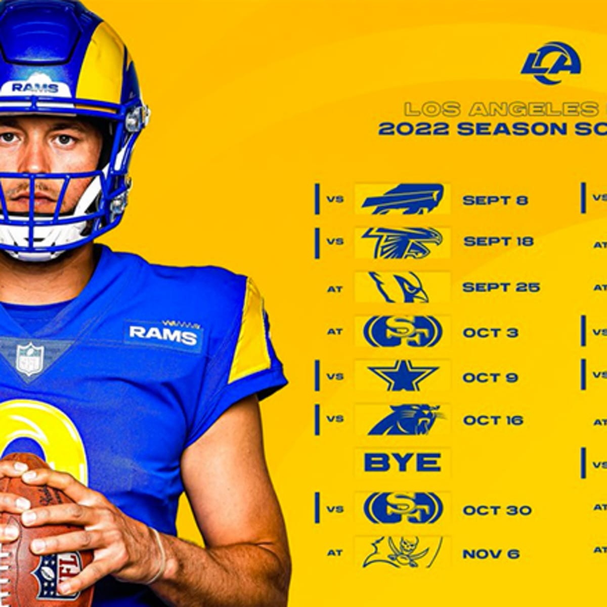 Los Angeles Rams Schedule 2022 