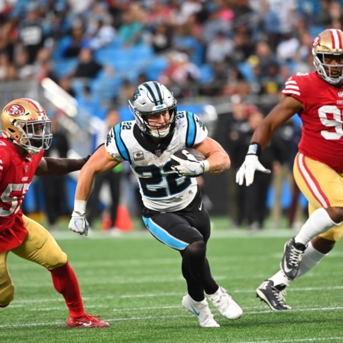 Christian McCaffrey debut: Newly acquired running back makes