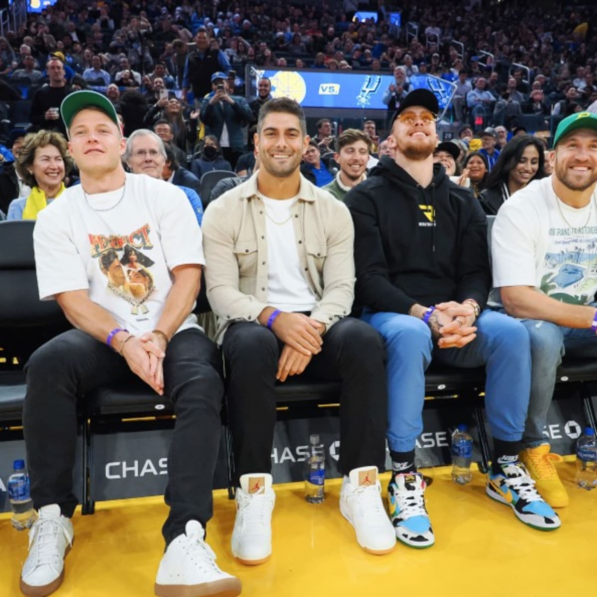 Jimmy Garoppolo Gets Love From Warriors Dancers During Game