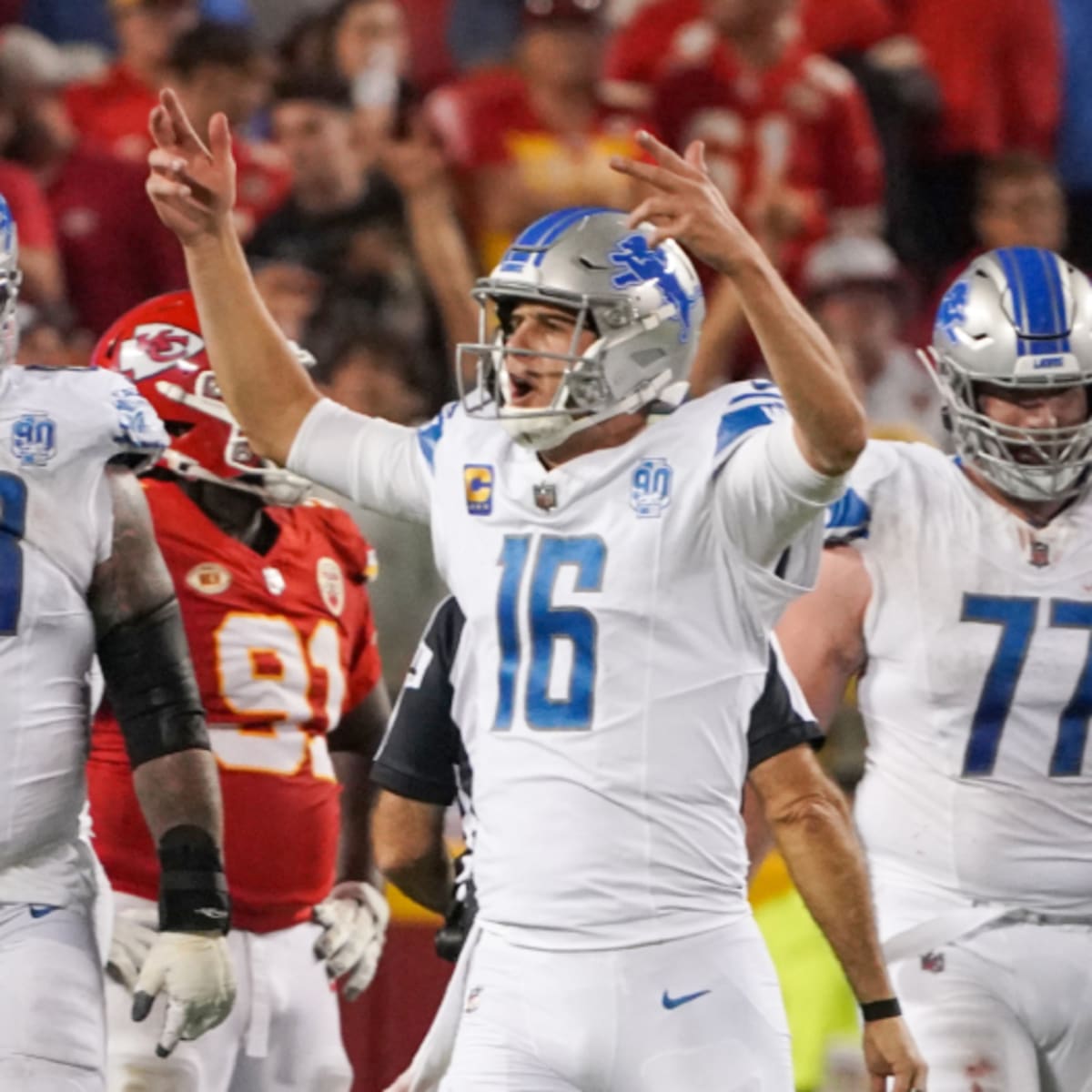 Detroit Lions vs. Washington Redskins. Fans support on NFL Game