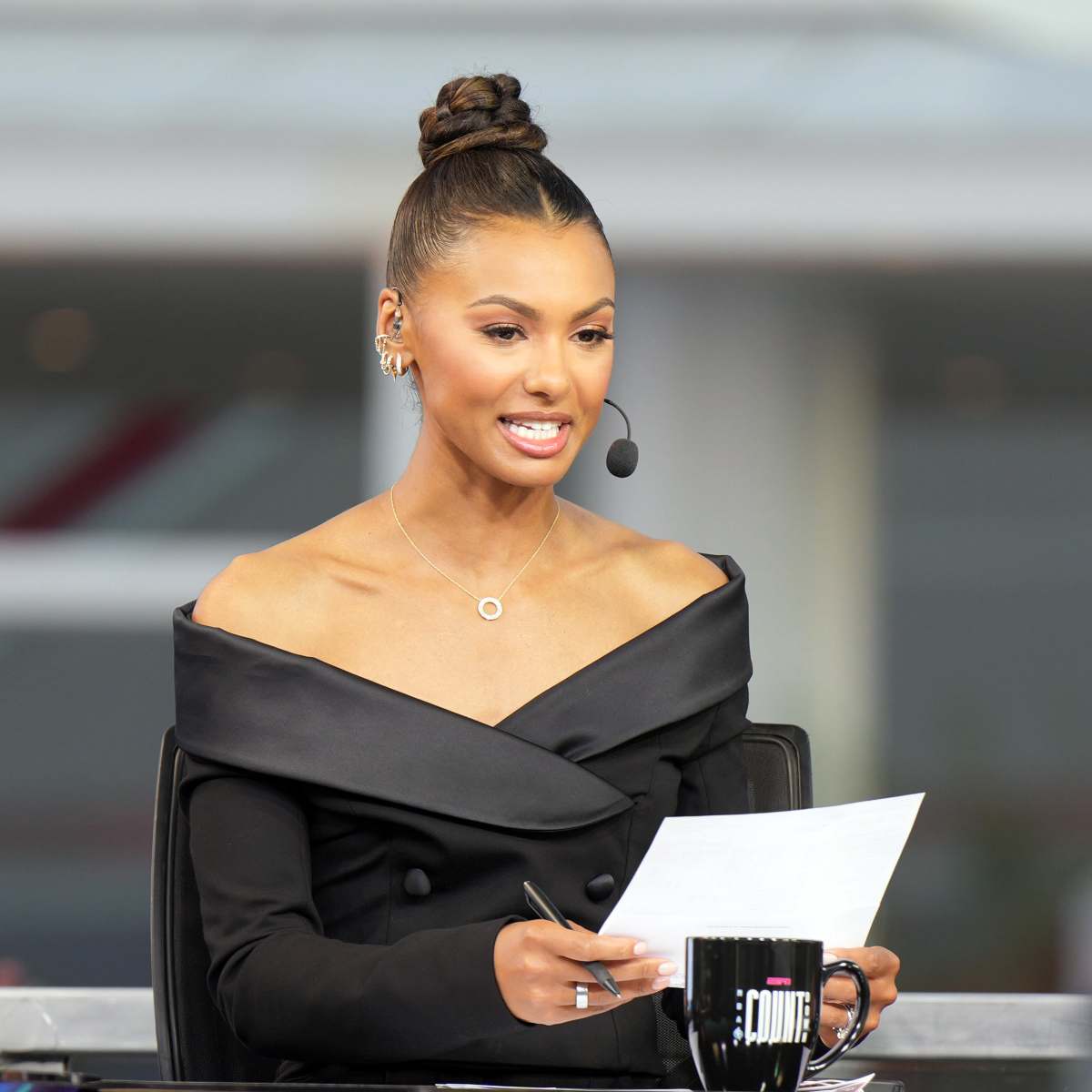 ESPN Reporter Malika Andrews Turns Heads with Chic Outfit on Sunday -  Athlon Sports