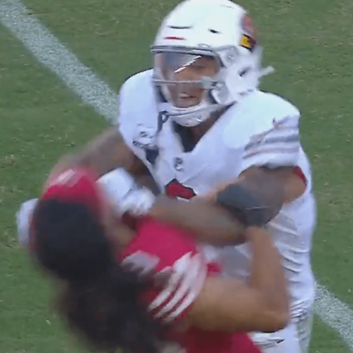 Cardinals' James Conner gets into a scuffle with 49ers' Talanoa Hufanga  after the game