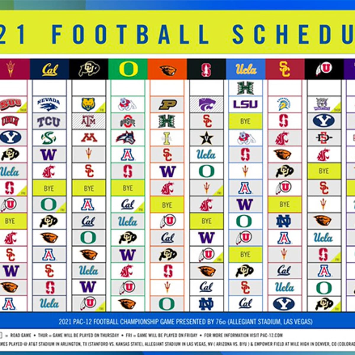 Pac 12 Football What to Know About the 2021 Schedule