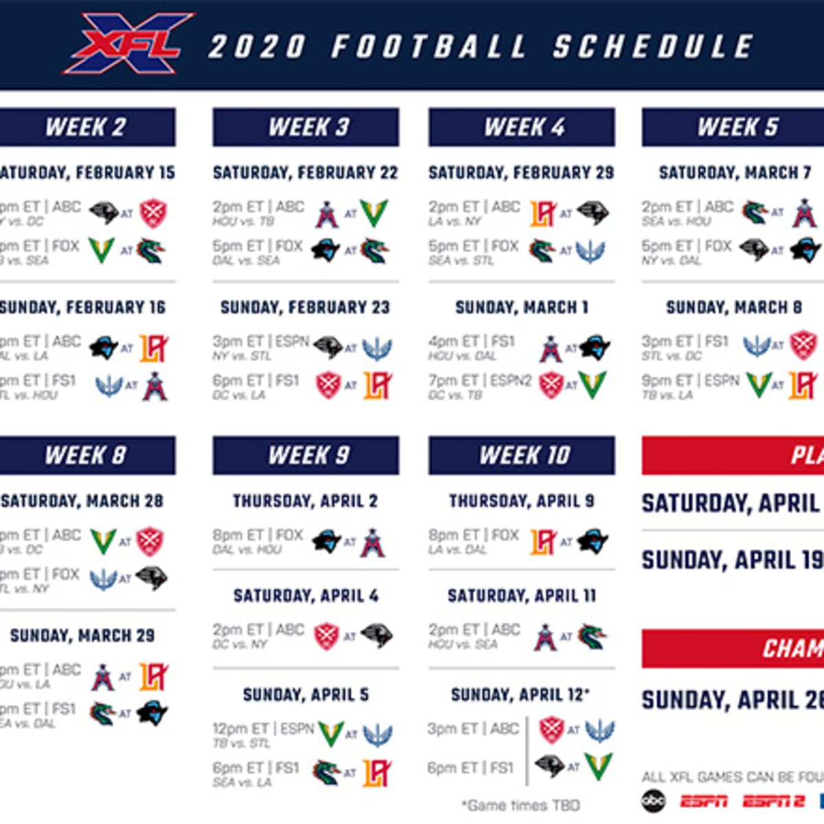 Xfl 2020 deals