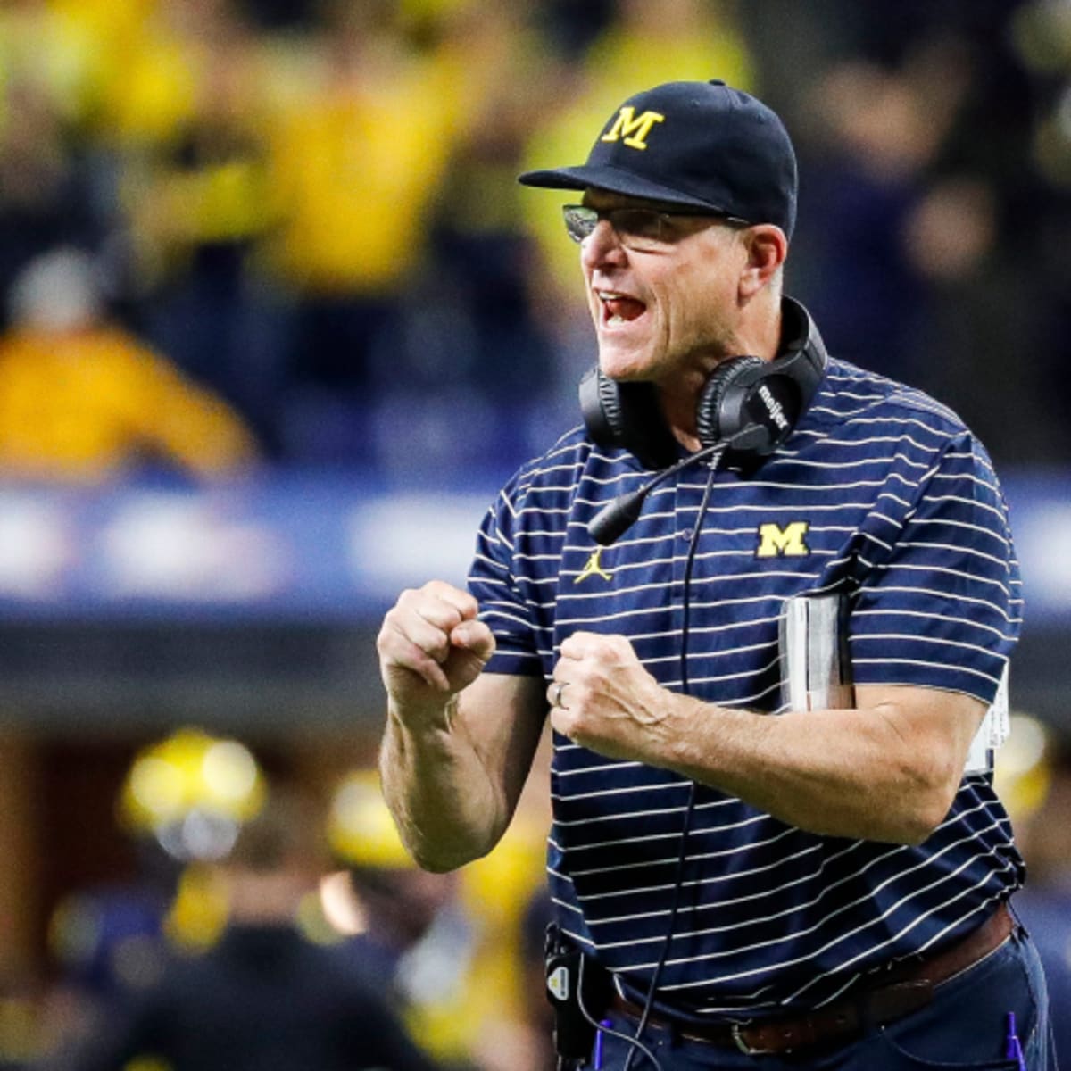 Jim harbaugh michigan sweatshirt discount