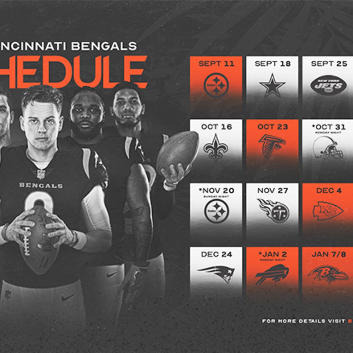 When do shop the bengals play