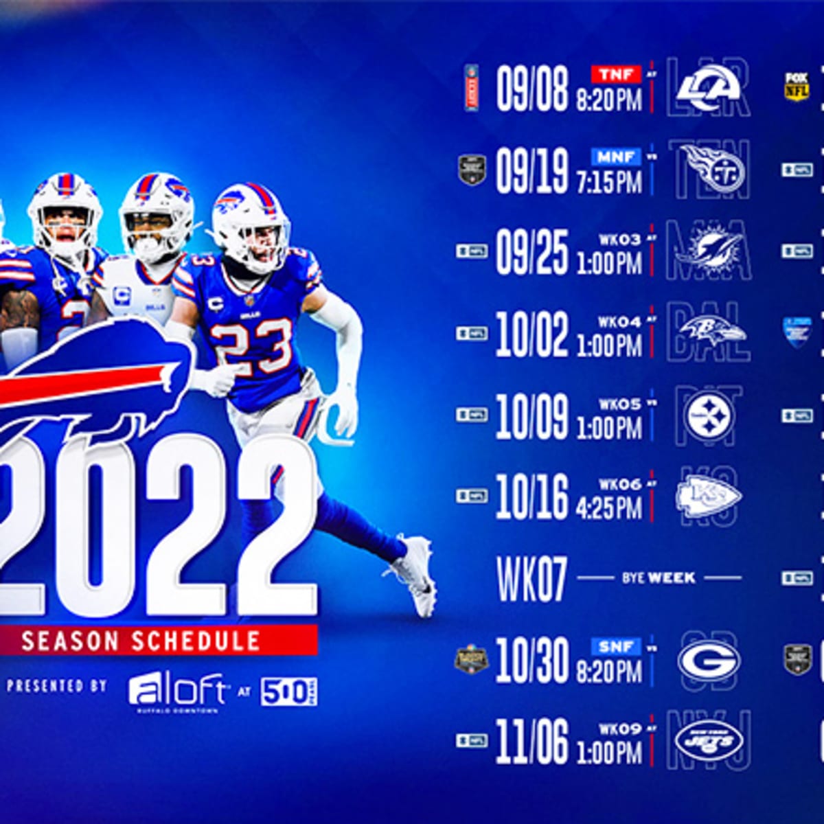 Buffalo bills 2019 deals schedule