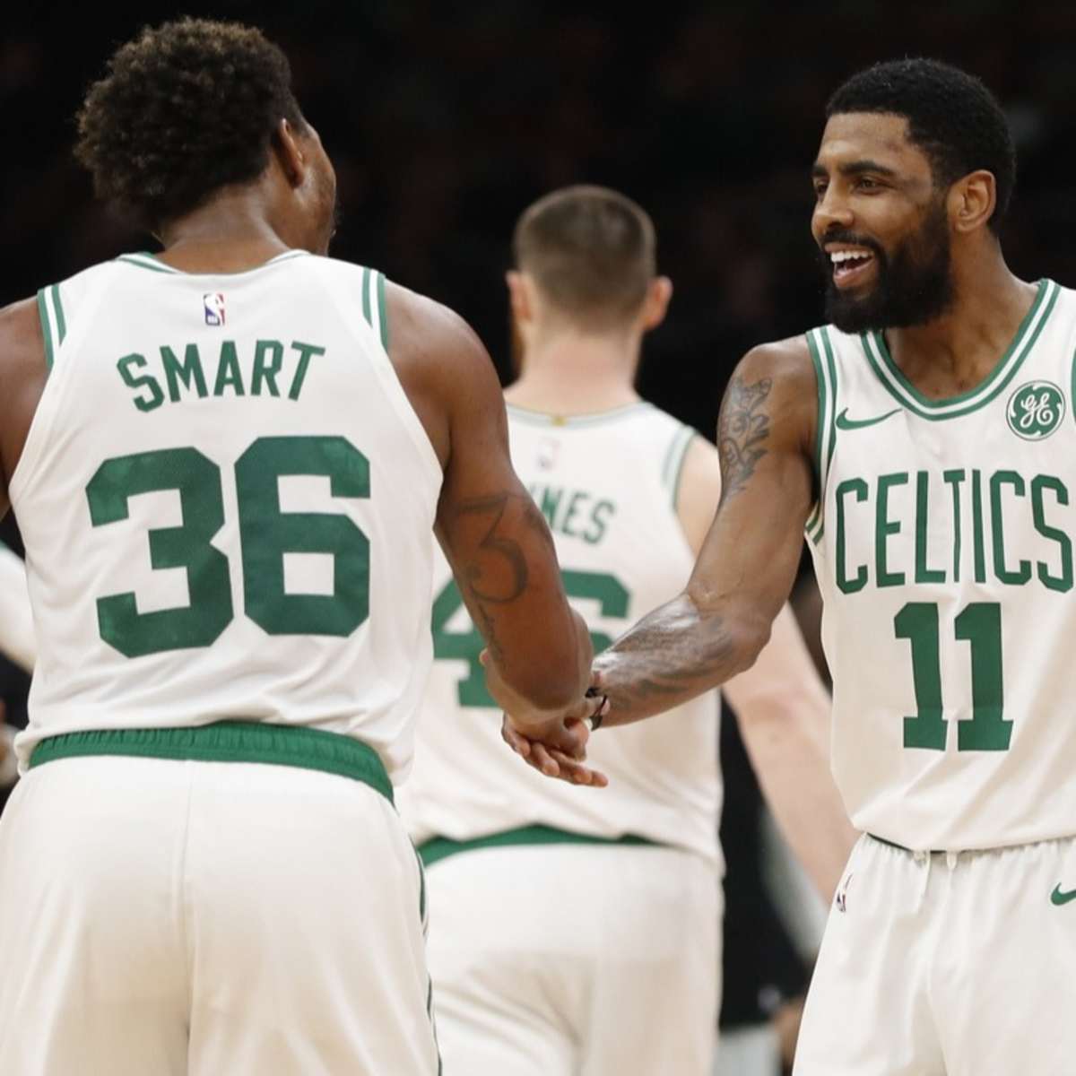 Marcus smart on kyrie hot sale