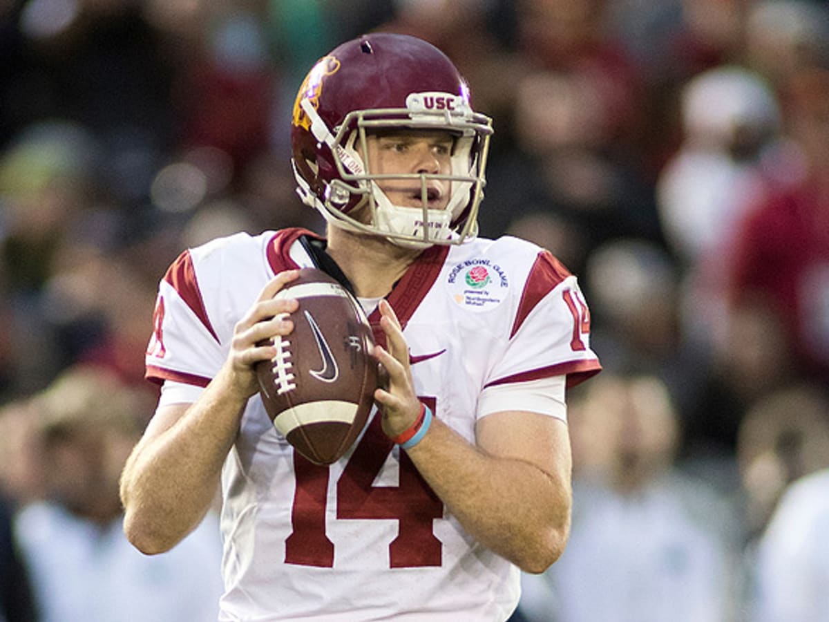 USC Trojans - First look at Sam Darnold in Carolina blue! #USCtotheNFL