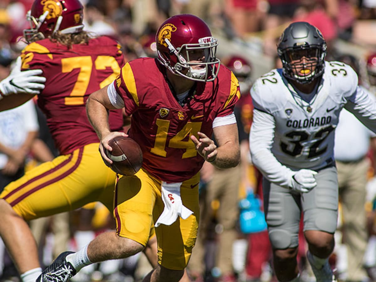 USC Trojans - First look at Sam Darnold in Carolina blue! #USCtotheNFL