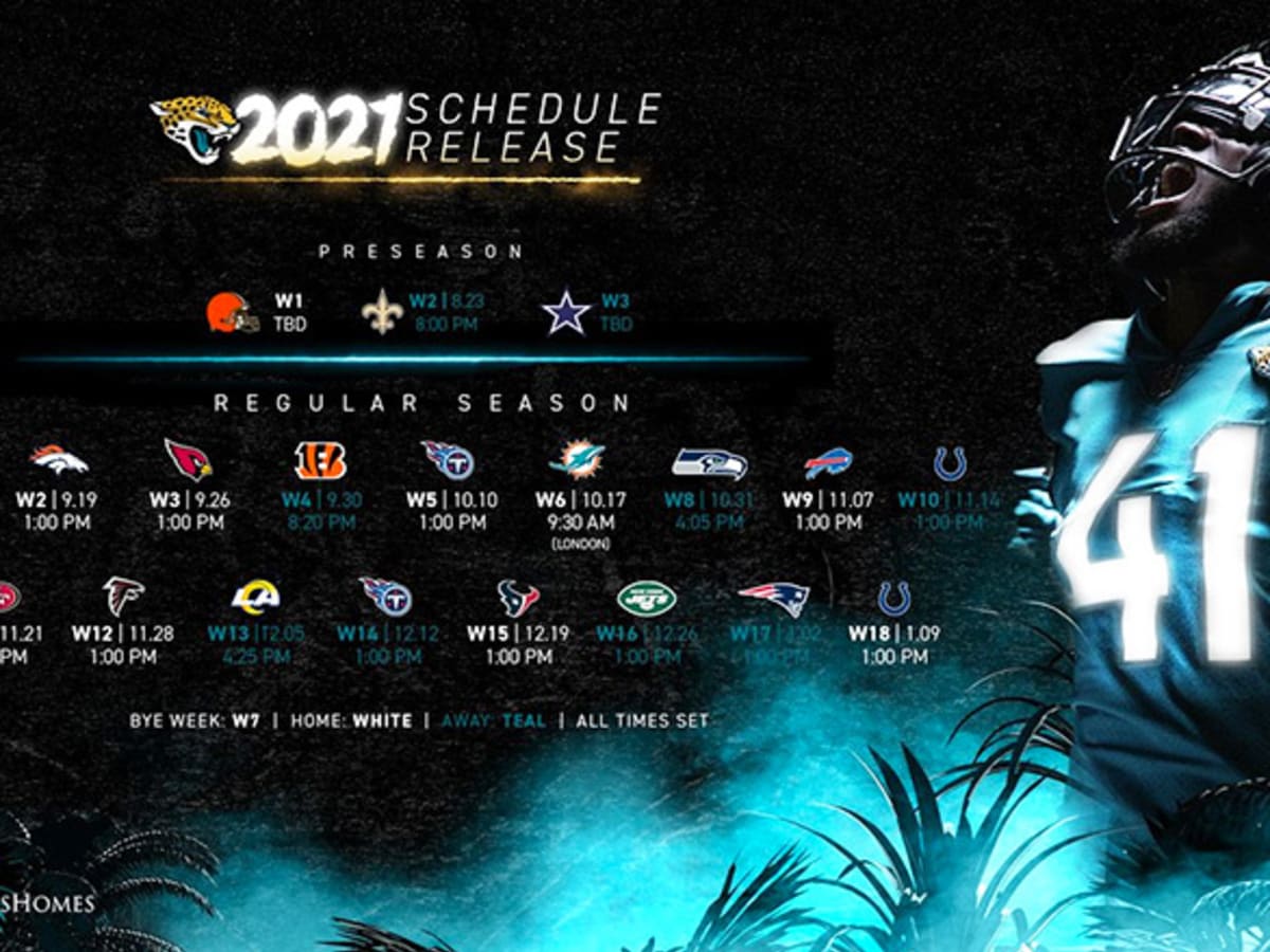Jaguars Football Schedule 2022 Jacksonville Jaguars Schedule 2021 - Athlonsports.com | Expert Predictions,  Picks, And Previews