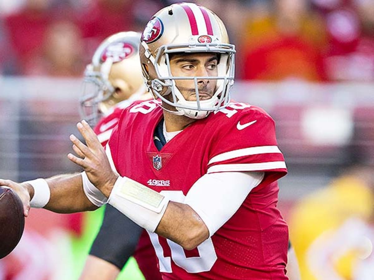 49ers' Jimmy Garoppolo out for season after suffering foot injury vs.  Dolphins
